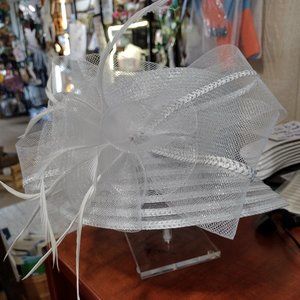 August Hats Silver Mesh Decorative Cocktail Hat